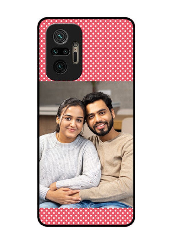Redmi Note 10 Pro Custom Glass Phone Case - White Dotted Design