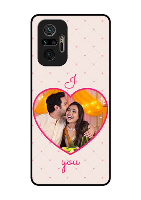 Redmi Note 10 Pro Custom Glass Mobile Case - Heart Shape Design