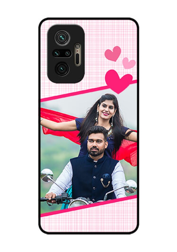 Redmi Note 10 Pro Custom Glass Phone Case - Love Shape Heart Design