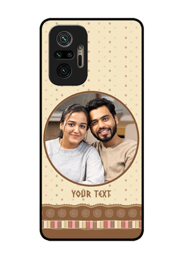 Redmi Note 10 Pro Custom Glass Mobile Case - Brown Dotted Mobile Case Design