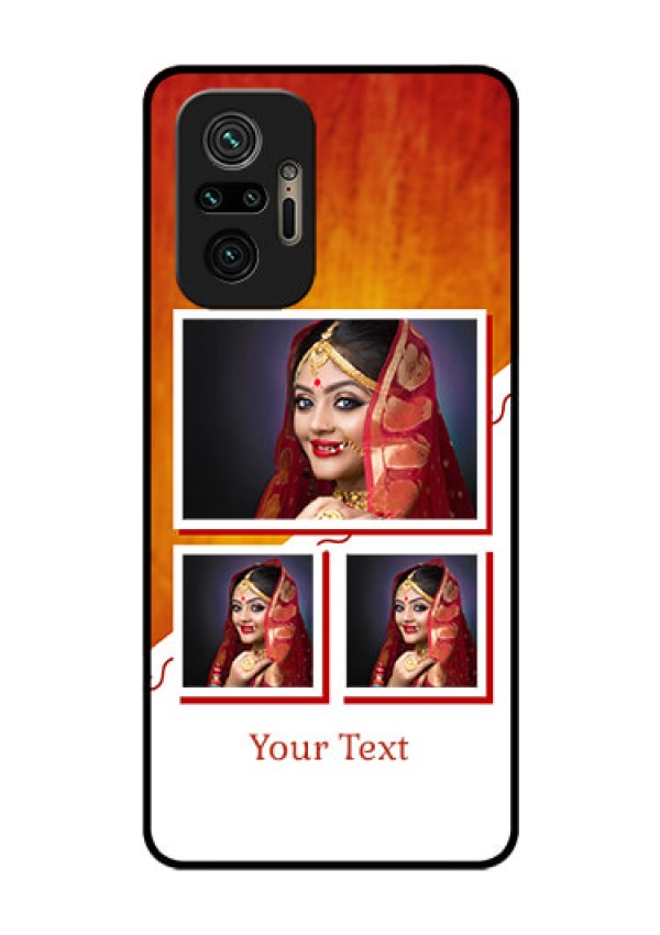 Redmi Note 10 Pro Custom Glass Phone Case - Wedding Memories Design