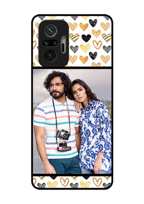 Redmi Note 10 Pro Photo Printing on Glass Case - Love Symbol Design