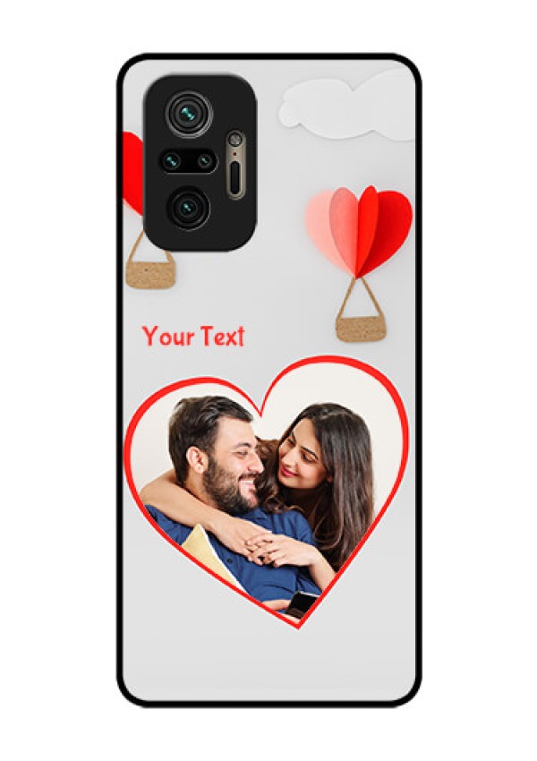 Redmi Note 10 Pro Custom Glass Mobile Case - Parachute Love Design
