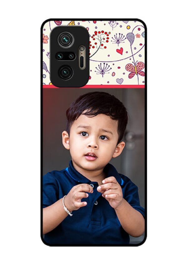Redmi Note 10 Pro Custom Glass Mobile Case - Premium Floral Design