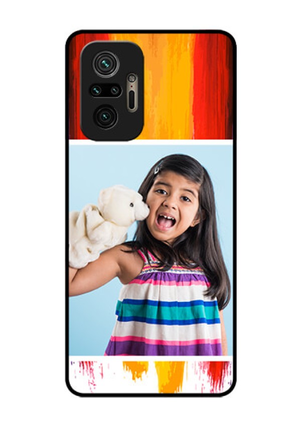 Redmi Note 10 Pro Personalized Glass Phone Case - Multi Color Design