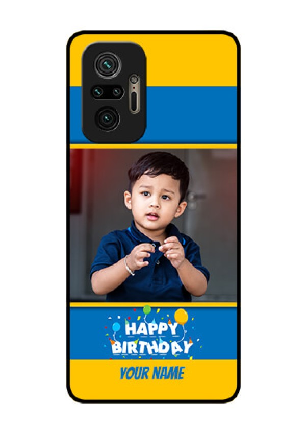Redmi Note 10 Pro Custom Glass Mobile Case - Birthday Wishes Design