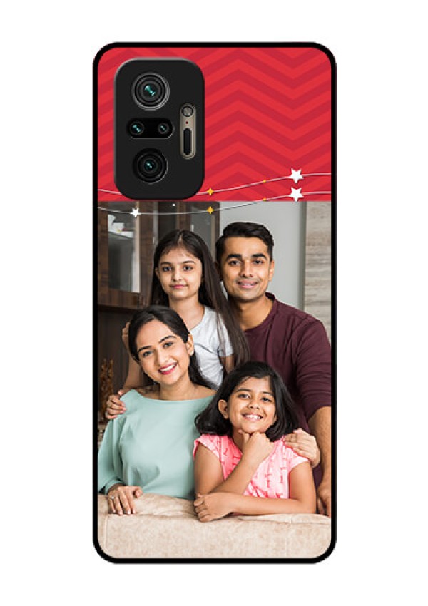Redmi Note 10 Pro Personalized Glass Phone Case - Happy Family Design