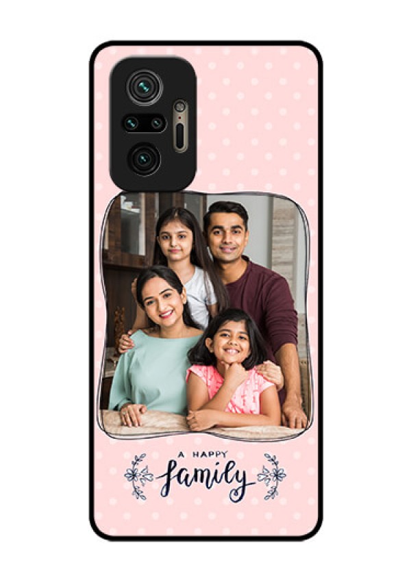 Redmi Note 10 Pro Custom Glass Phone Case - Family with Dots Design