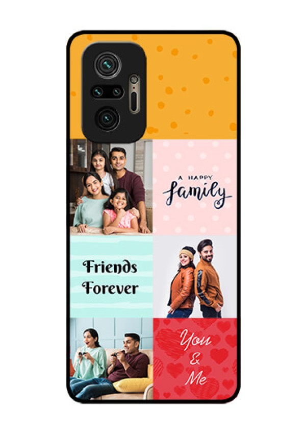 Redmi Note 10 Pro Personalized Glass Phone Case - Images with Quotes Design