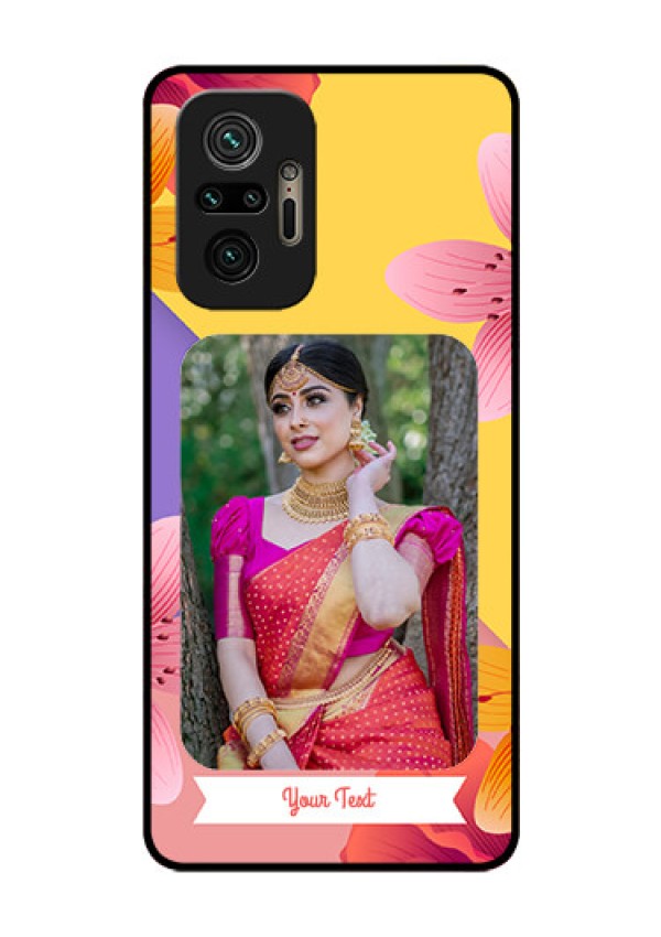 Redmi Note 10 Pro Custom Glass Mobile Case - 3 Image With Vintage Floral Design