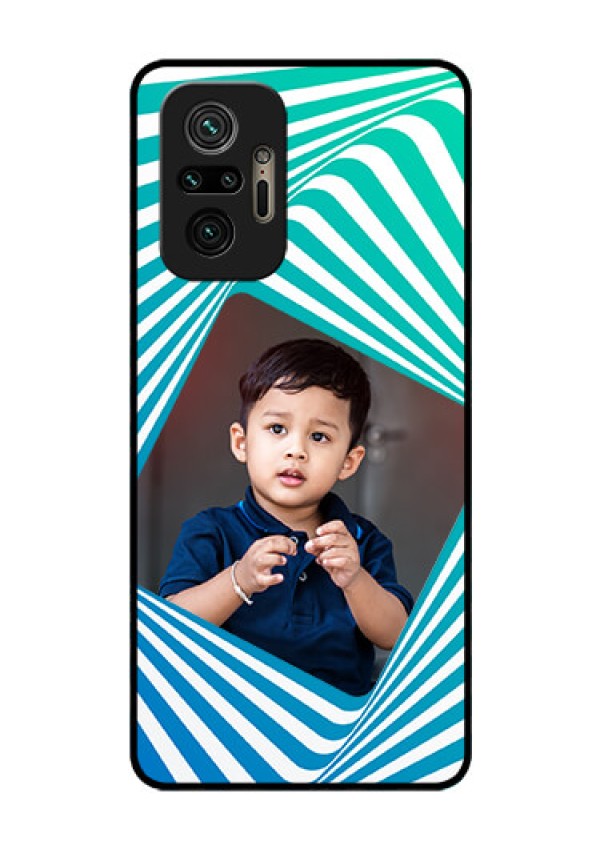 Redmi Note 10 Pro Personalized Glass Phone Case - Abstract Spiral Design