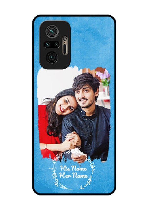 RedmiNote 10 Pro Custom Glass Phone Case - Blue Color Vintage Design