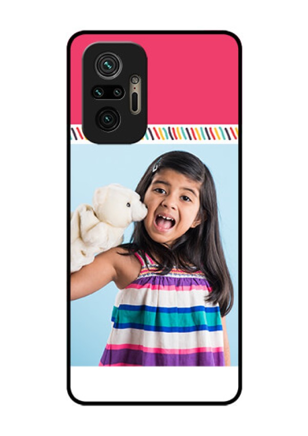 Redmi Note 10 Pro Personalized Glass Phone Case - Line art design