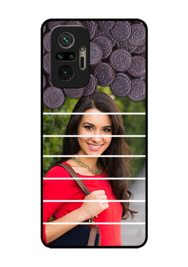 Redmi Note 10 Pro Custom Glass Phone Case - with Oreo Biscuit Design