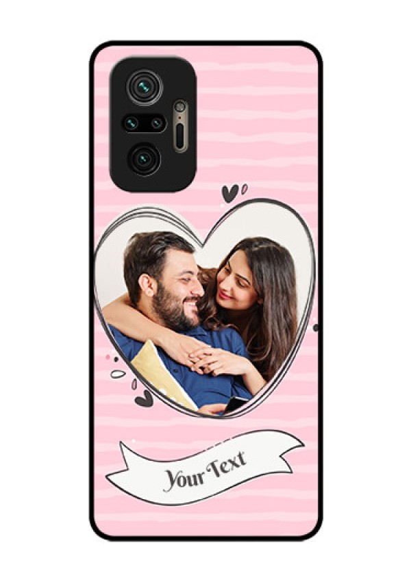 Redmi Note 10 Pro Custom Glass Phone Case - Vintage Heart Design