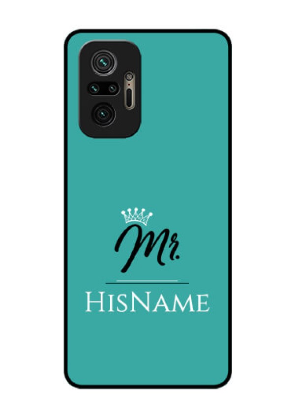 Redmi Note 10 Pro Custom Glass Phone Case Mr with Name