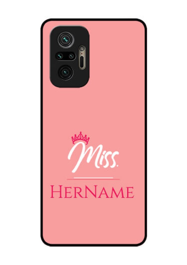 Redmi Note 10 Pro Custom Glass Phone Case Mrs with Name