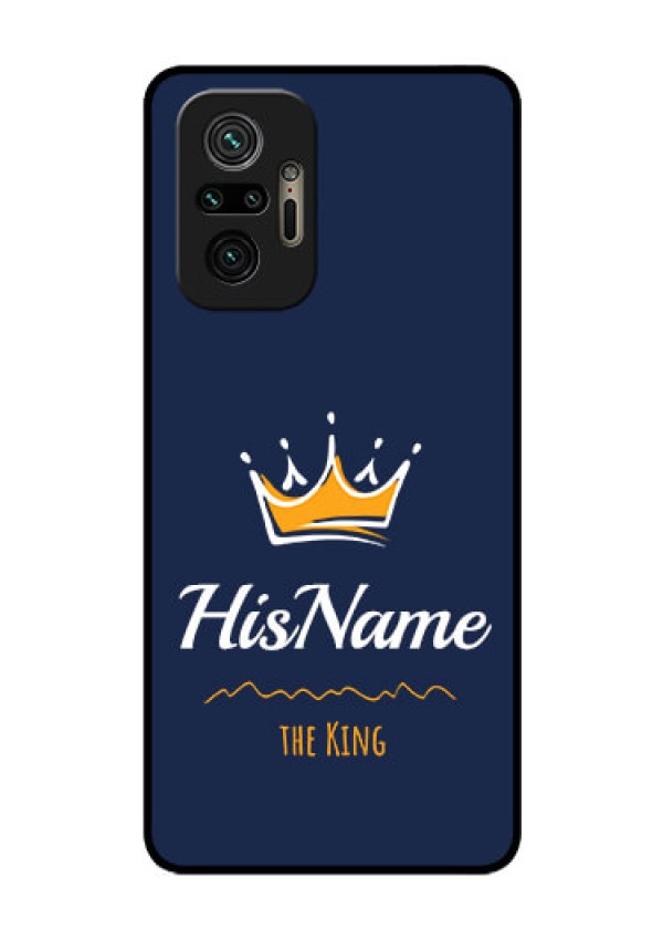 Redmi Note 10 Pro Glass Phone Case King with Name