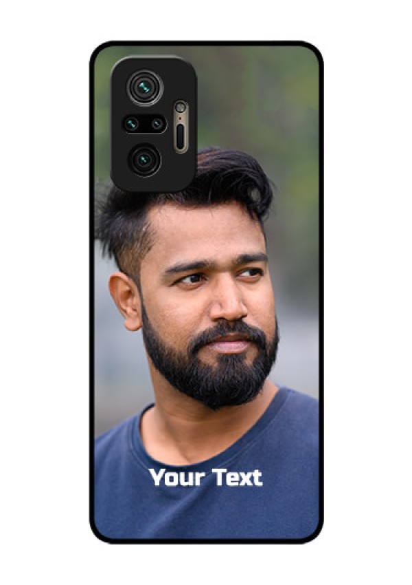 Redmi Note 10 Pro Glass Mobile Cover: Photo with Text