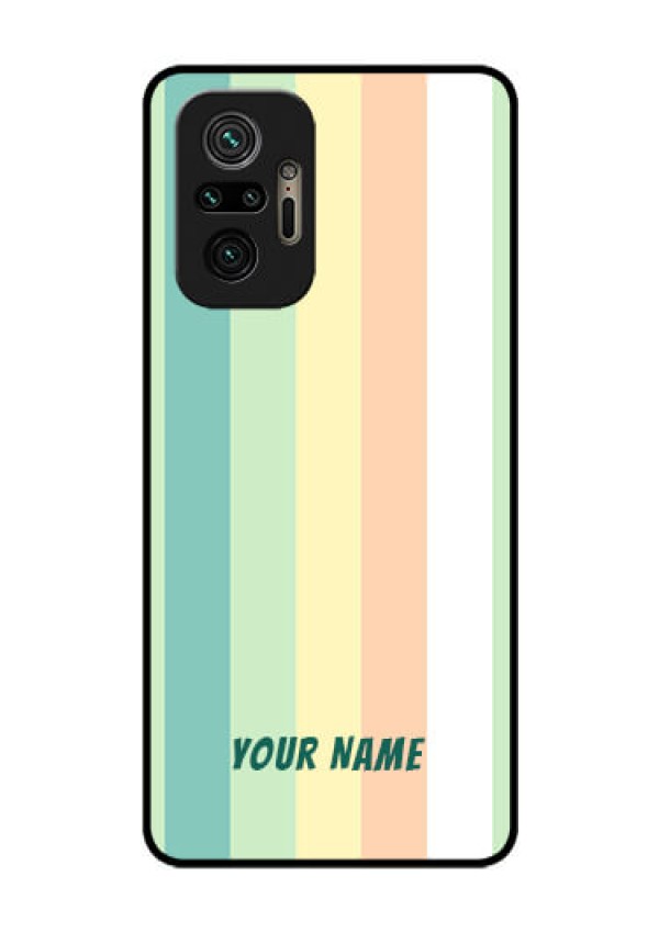 Xiaomi Redmi Note 10 Pro Photo Printing on Glass Case - Multi-colour Stripes Design