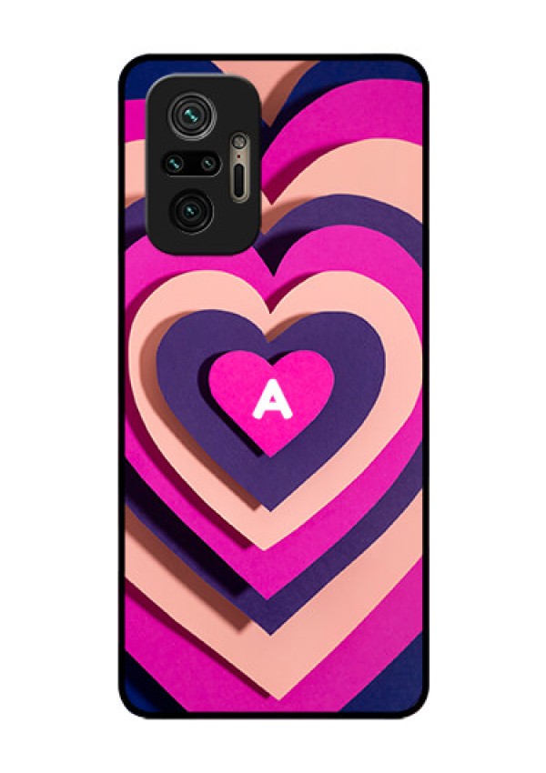 Xiaomi Redmi Note 10 Pro Custom Glass Mobile Case - Cute Heart Pattern Design