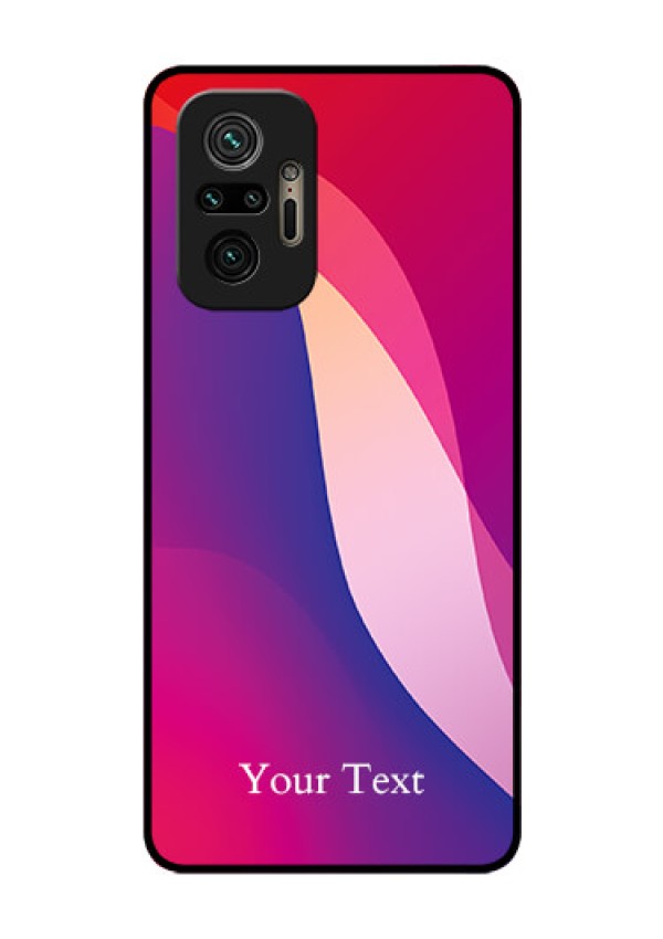Xiaomi Redmi Note 10 Pro Personalized Glass Phone Case - Digital abstract Overlap Design