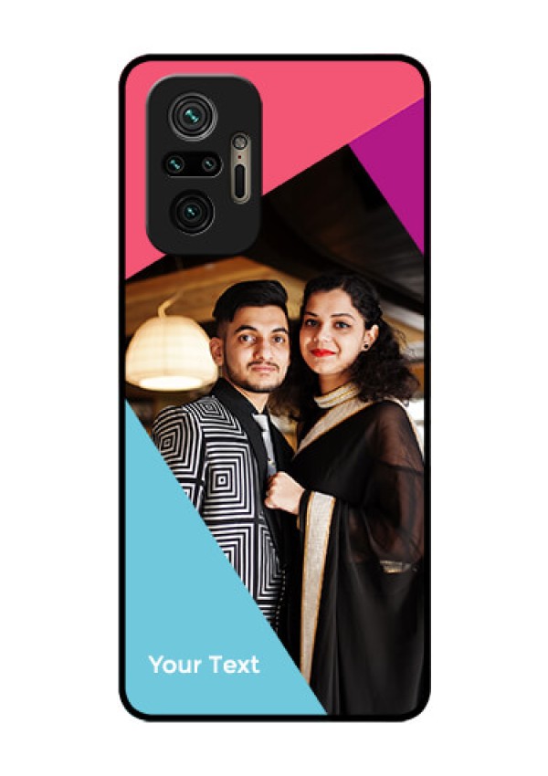 Xiaomi Redmi Note 10 Pro Custom Glass Mobile Case - Stacked Triple colour Design