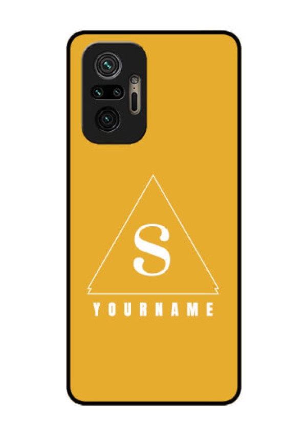 Xiaomi Redmi Note 10 Pro Personalized Glass Phone Case - simple triangle Design