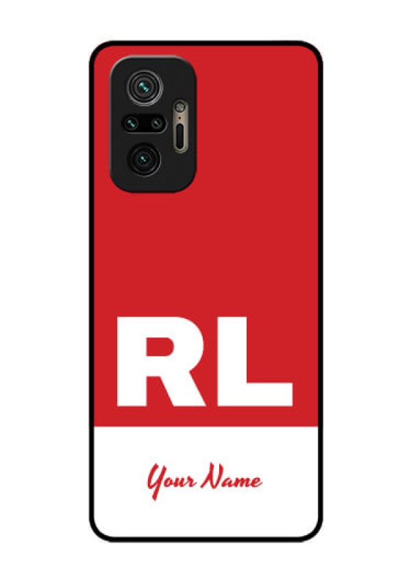 Xiaomi Redmi Note 10 Pro Personalized Glass Phone Case - dual tone custom text Design