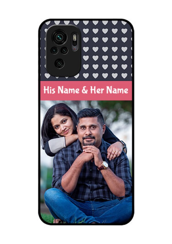Redmi Note 10 Custom Glass Mobile Case - Love Symbols Design
