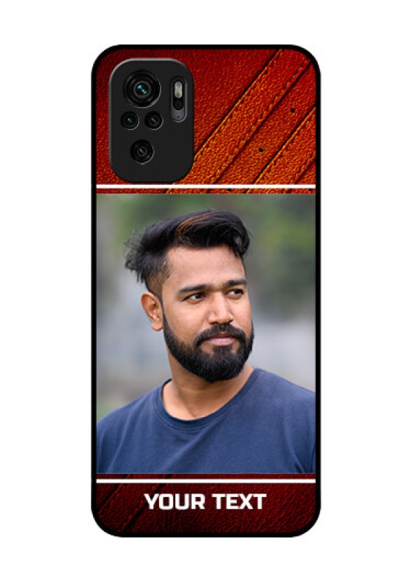 Redmi Note 10 Personalized Glass Phone Case - Leather Phone Case Design