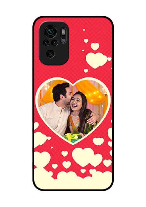 Redmi Note 10 Custom Glass Mobile Case - Love Symbols Phone Cover Design