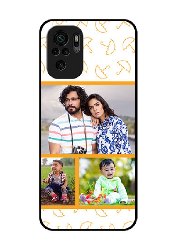 Redmi Note 10 Custom Glass Mobile Case - Yellow Pattern Design