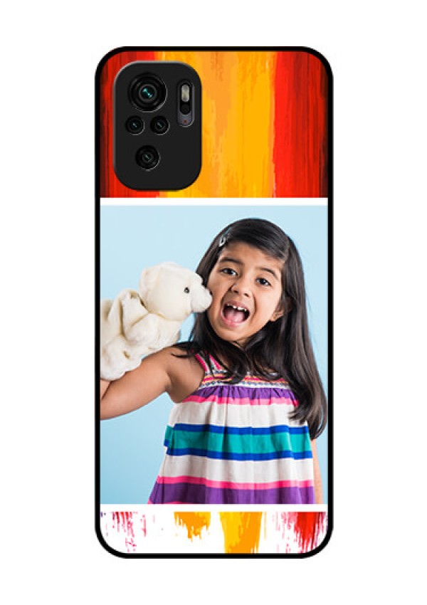 Redmi Note 10 Personalized Glass Phone Case - Multi Color Design