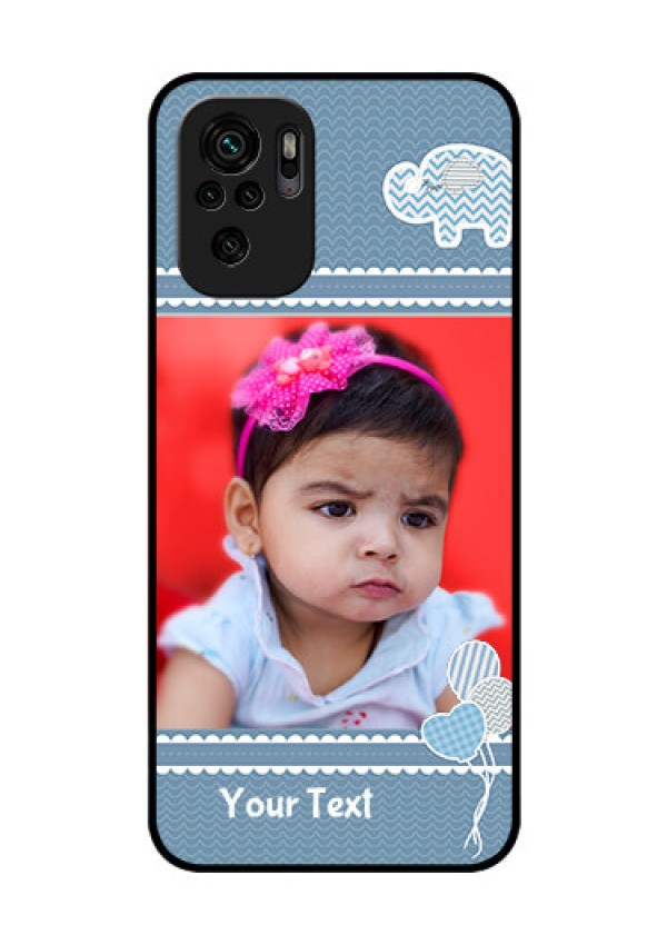 Redmi Note 10 Photo Printing on Glass Case - with Kids Pattern Design