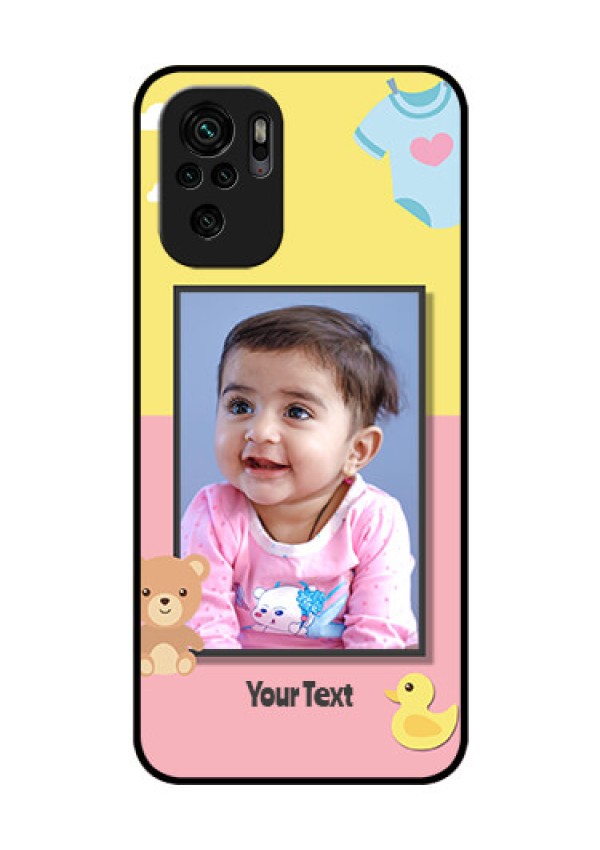 Redmi Note 10 Photo Printing on Glass Case - Kids 2 Color Design