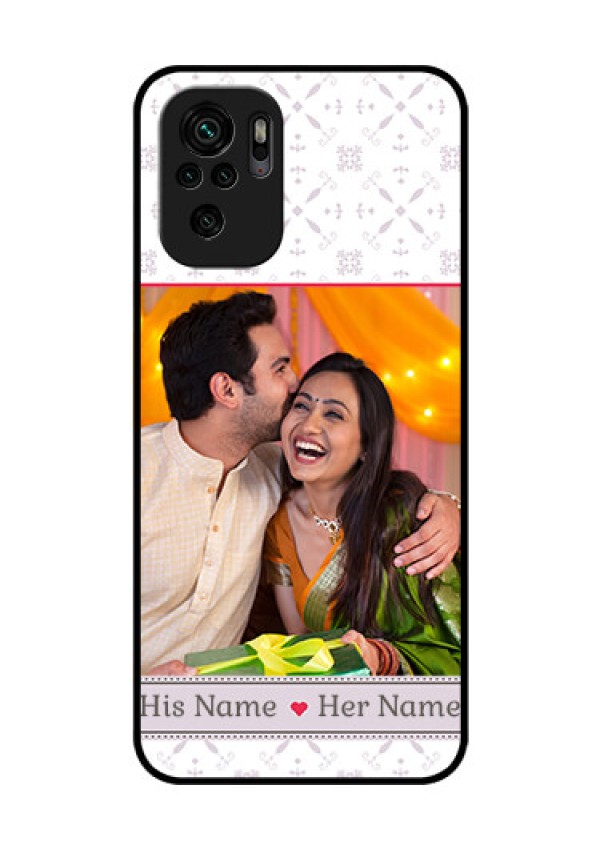 Redmi Note 10 Custom Glass Mobile Case - with Photo and Ethnic Design