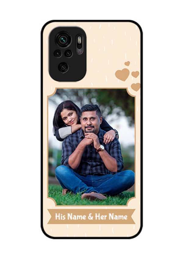 Redmi Note 10 Custom Glass Phone Case - with confetti love design 