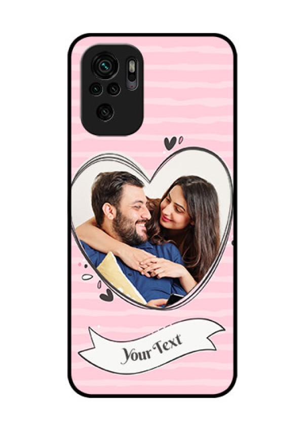 Redmi Note 10 Custom Glass Phone Case - Vintage Heart Design