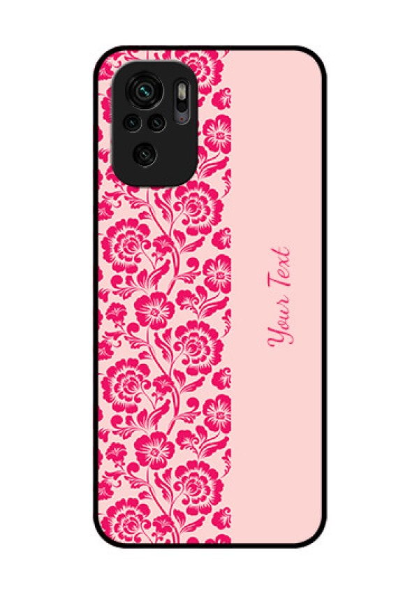 Xiaomi Redmi Note 10 Custom Glass Phone Case - Attractive Floral Pattern Design