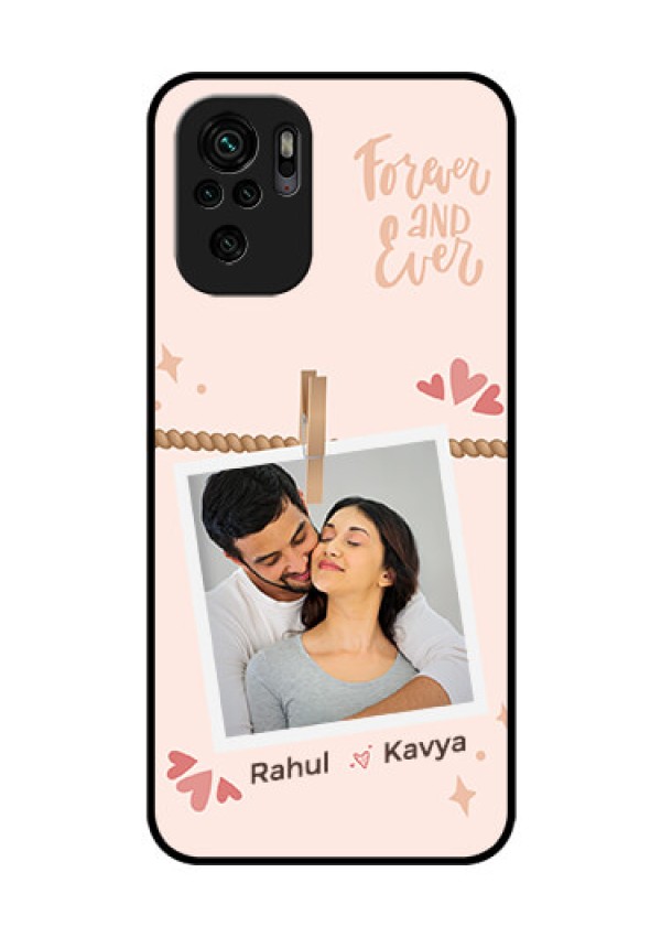 Xiaomi Redmi Note 10 Custom Glass Phone Case - Forever and ever love Design