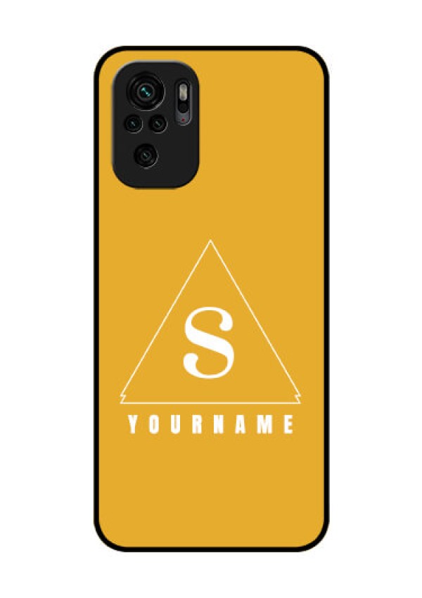 Xiaomi Redmi Note 10 Personalized Glass Phone Case - simple triangle Design