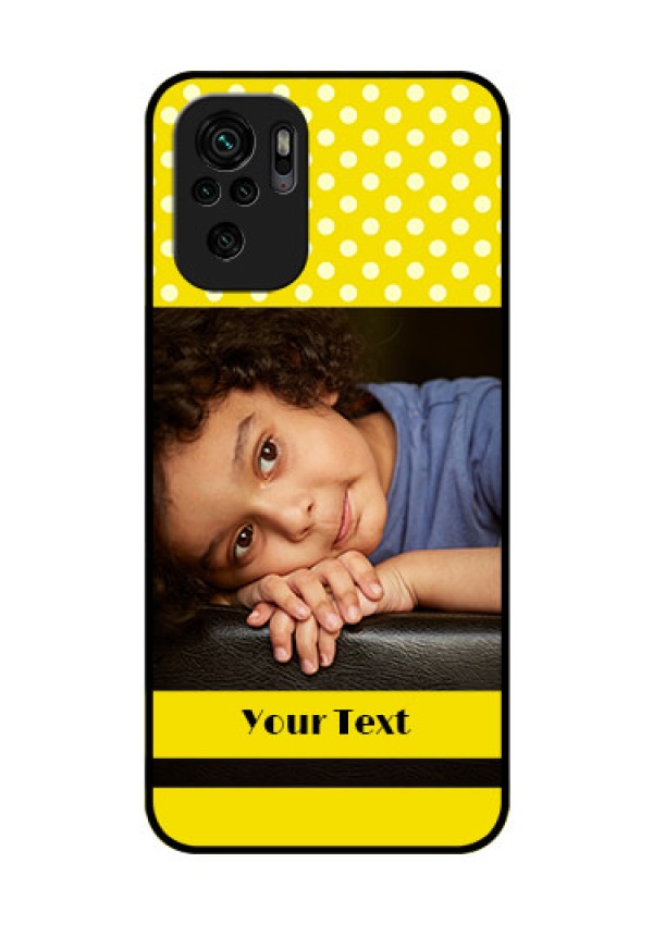 Redmi Note 10s Custom Glass Phone Case - Bright Yellow Case Design