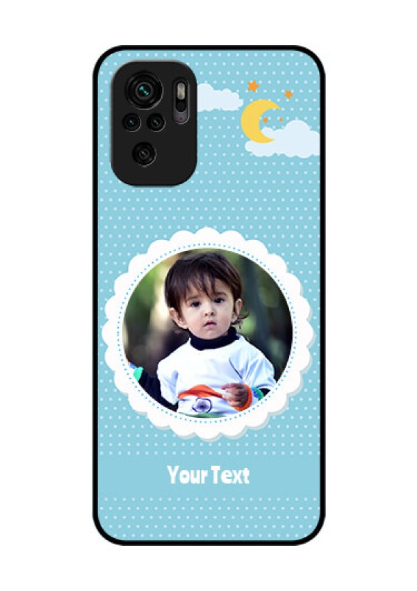 Redmi Note 10s Personalised Glass Phone Case - Violet Pattern Design