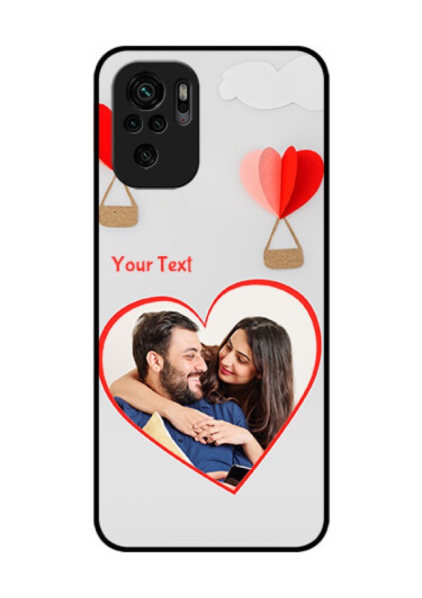 Redmi Note 10s Custom Glass Mobile Case - Parachute Love Design