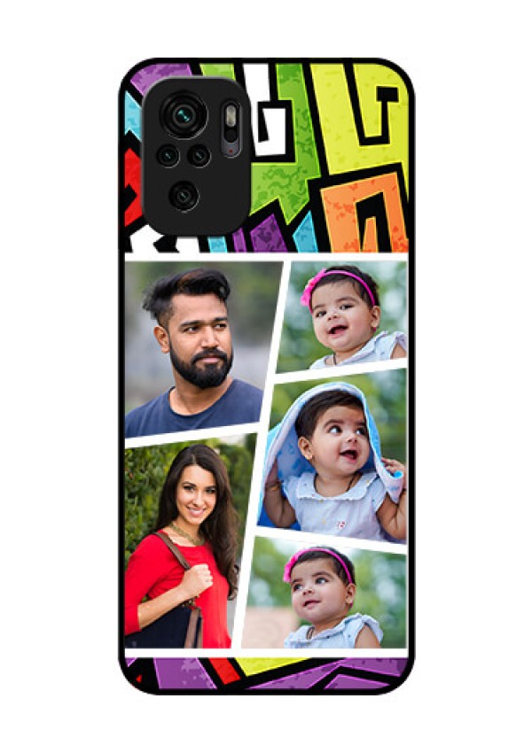 Redmi Note 10s Custom Glass Phone Case - Graffiti pattern Design