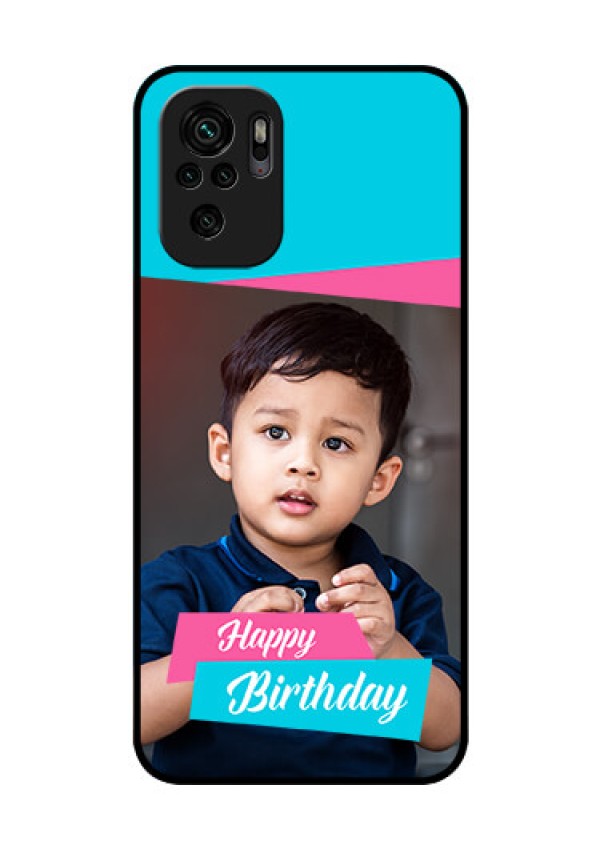 Redmi Note 10s Personalized Glass Phone Case - Image Holder with 2 Color Design