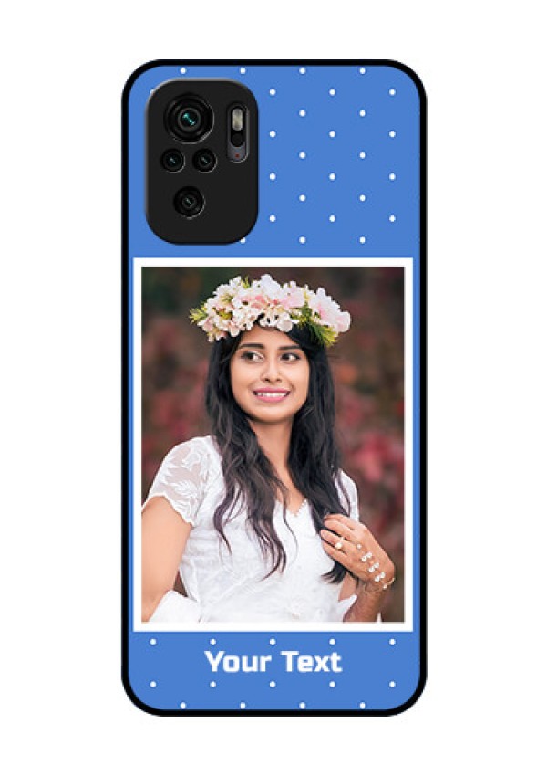 Redmi Note 10s Photo Printing on Glass Case - Polka dots design