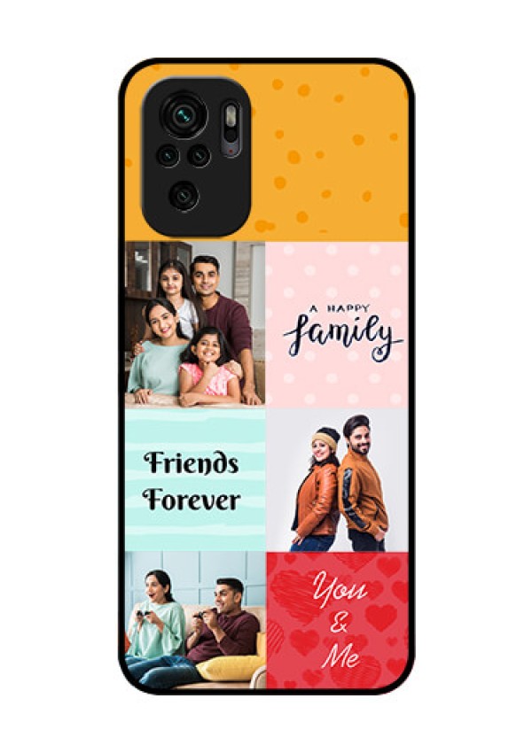 Redmi Note 10s Personalized Glass Phone Case - Images with Quotes Design