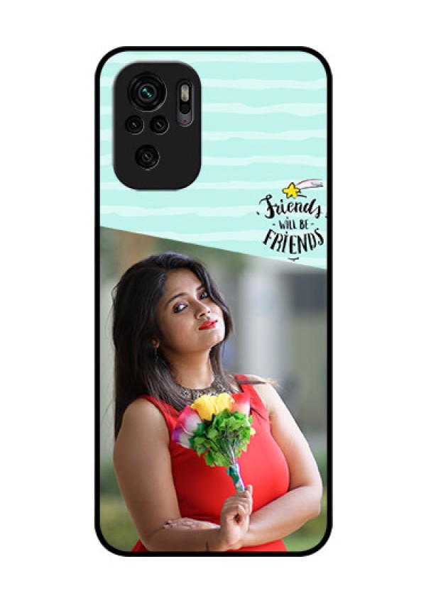 Redmi Note 10s Custom Glass Phone Case - Friends Picture Icon Design